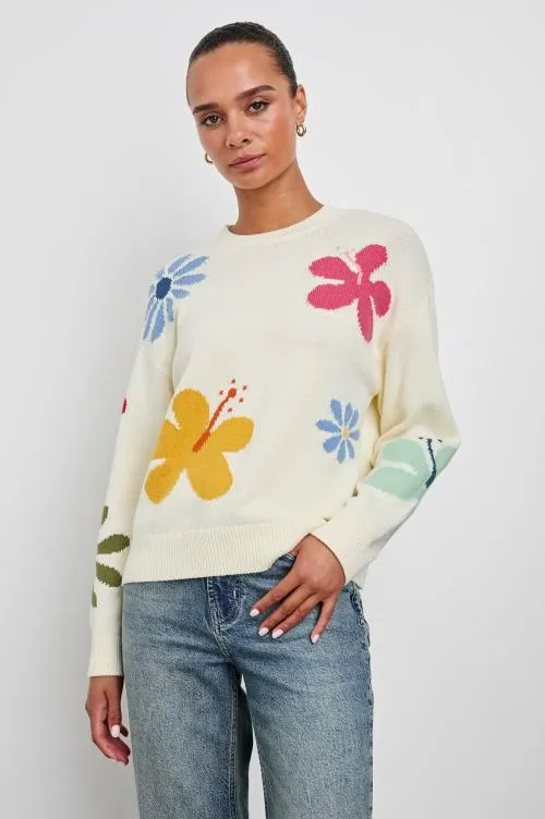 Women Rails Sweaters Zoey Sweater Ivory Hibiscus