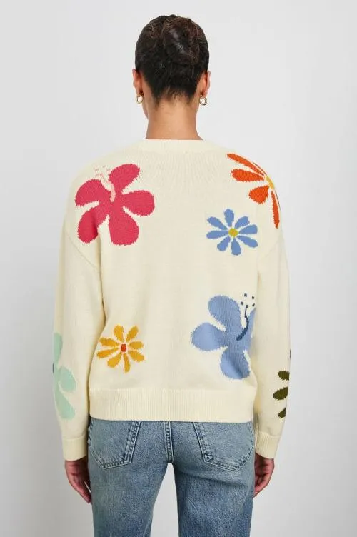 Women Rails Sweaters Zoey Sweater Ivory Hibiscus Women Rails Sweaters Zoey Sweater Ivory Hibiscus
