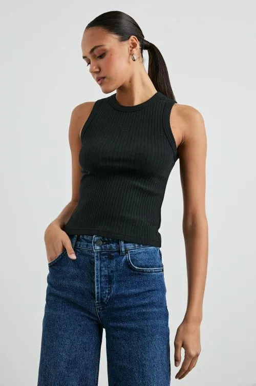 Women Rails Tees and Tanks The Racer Tank True Black