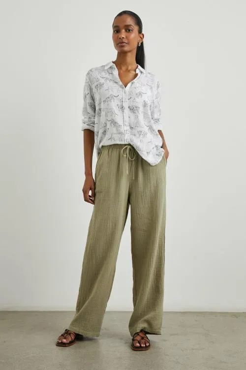 Women Rails Tops Charli Shirt Ivory Jungle Cats Women Rails Tops Charli Shirt Ivory Jungle Cats