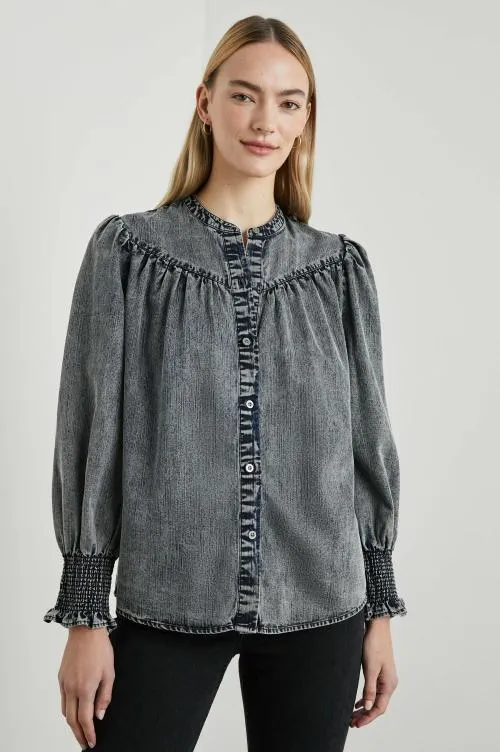 Women Rails Tops Daphne Shirt Ink Wash Women Rails Tops Daphne Shirt Ink Wash