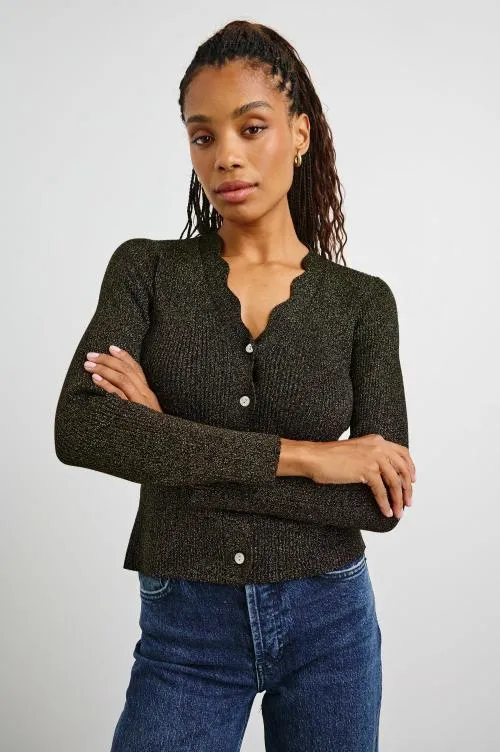 Women Rails Tops Dita Cardigan Gold Lurex Women Rails Tops Dita Cardigan Gold Lurex
