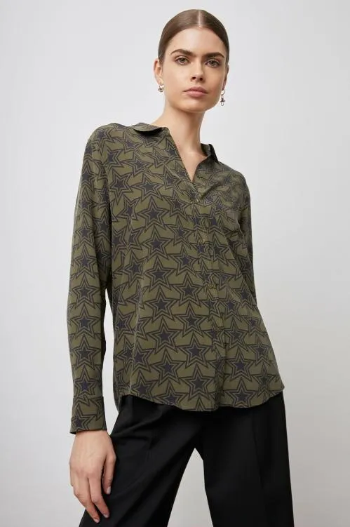 Women Rails Tops Kate Shirt Olive Stargaze