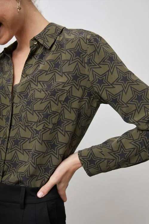 Women Rails Tops Kate Shirt Olive Stargaze Women Rails Tops Kate Shirt Olive Stargaze