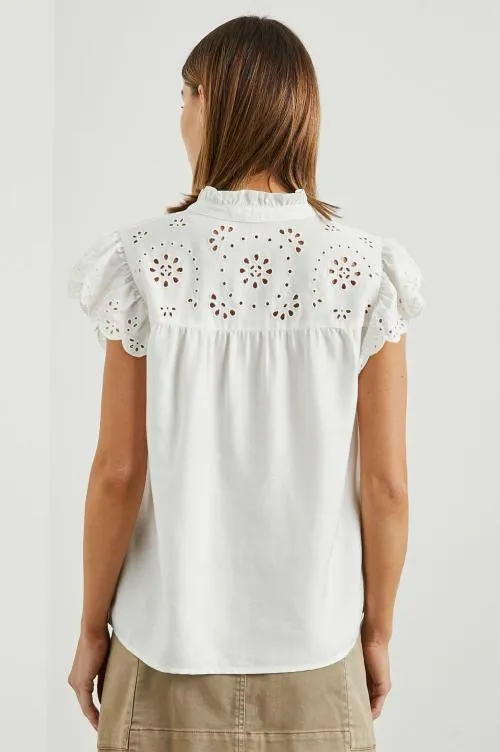 Women Rails Tops Marlene Top White Denim Women Rails Tops Marlene Top White Denim