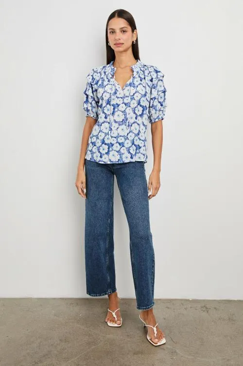 Women Rails Tops Paris Top Blue Floral Women Rails Tops Paris Top Blue Floral