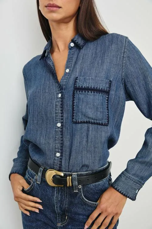 Women Rails Tops Saya Shirt Dark Vintage Wash Women Rails Tops Saya Shirt Dark Vintage Wash