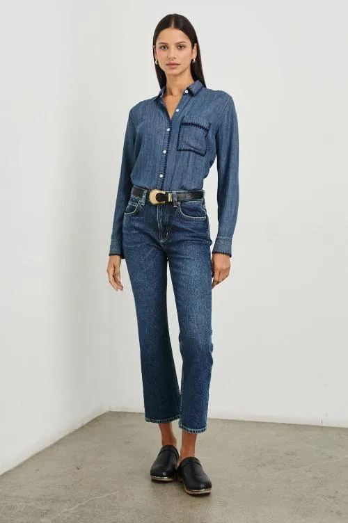Women Rails Tops Saya Shirt Dark Vintage Wash Women Rails Tops Saya Shirt Dark Vintage Wash