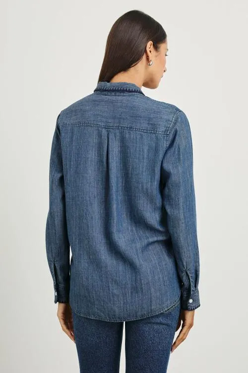 Women Rails Tops Saya Shirt Dark Vintage Wash Women Rails Tops Saya Shirt Dark Vintage Wash