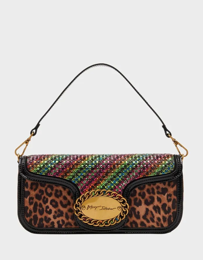 Women RAINBOW RHINESTONE SHOULDER BAG MULTI Betsey Johnson