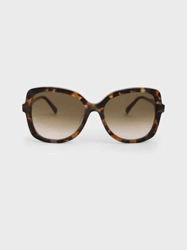 Women Recycled Acetate Tortoiseshell Butterfly Sunglasses 8211 T Shell CHARLES and KEITH Butterfly Women Recycled Acetate Tortoiseshell Butterfly Sunglasses 8211 T Shell CHARLES and KEITH Butterfly