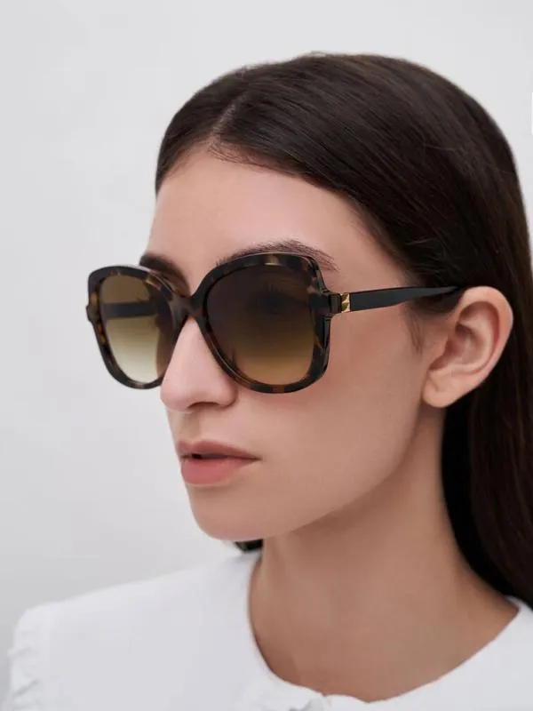 Women Recycled Acetate Tortoiseshell Butterfly Sunglasses 8211 T Shell CHARLES and KEITH Butterfly