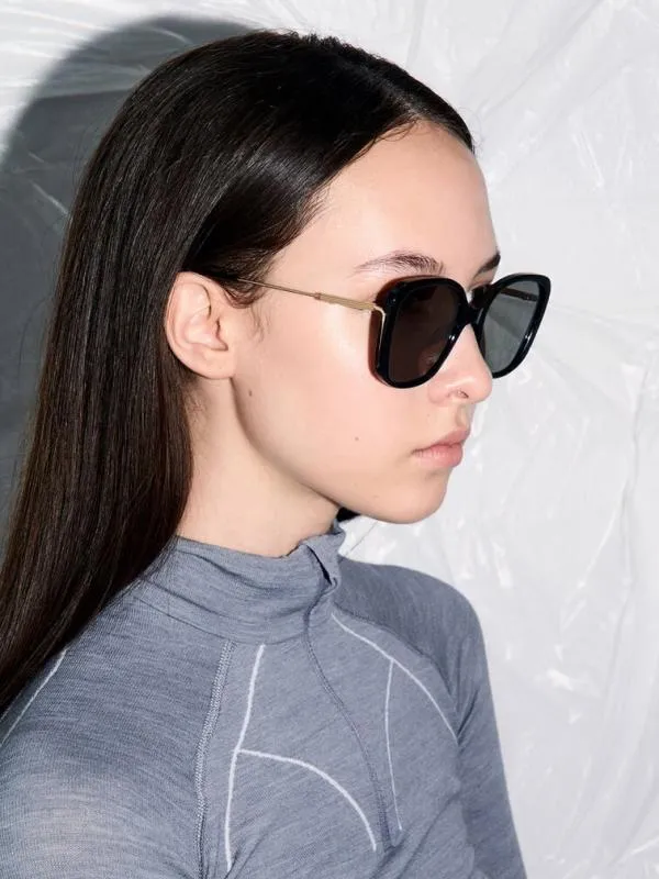 Women Recycled Acetate WideFrame Butterfly Sunglasses 8211 Black CHARLES and KEITH Butterfly