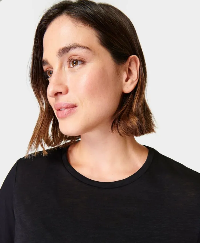 Women Refresh Crew Neck Long Sleeve Top Black Sweaty Betty Long Sleeve Tops
