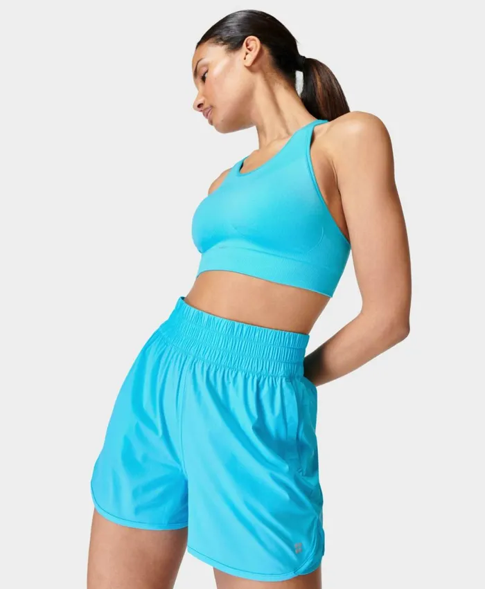Women Relay Shell Shorts Seaglass Blue Sweaty Betty Shorts Skirts