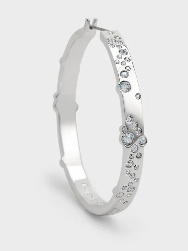 Women Reverie Crystal Large Hoop Earrings 8211 Silver CHARLES and KEITH Earrings Women Reverie Crystal Large Hoop Earrings 8211 Silver CHARLES and KEITH Earrings