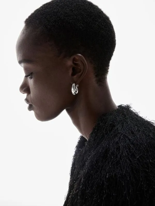 Women Reverie Crystal Teardrop Hoop Earrings 8211 Silver CHARLES and KEITH Earrings Women Reverie Crystal Teardrop Hoop Earrings 8211 Silver CHARLES and KEITH Earrings