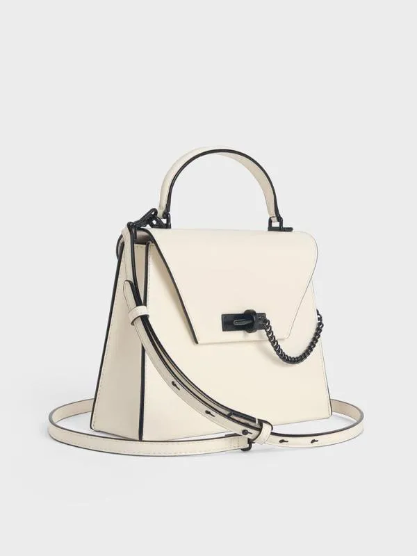 Women Samantha Envelope Top Handle Bag 8211 Cream CHARLES and KEITH Top Handle Bags