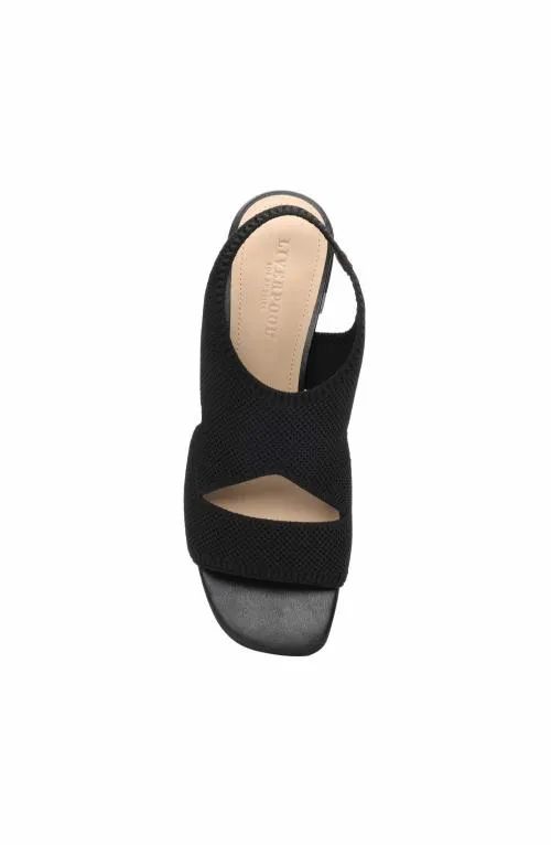 Women Sandals Liverpool Los Angeles Pacific Slip On Sandal With Mini Block Heel Black