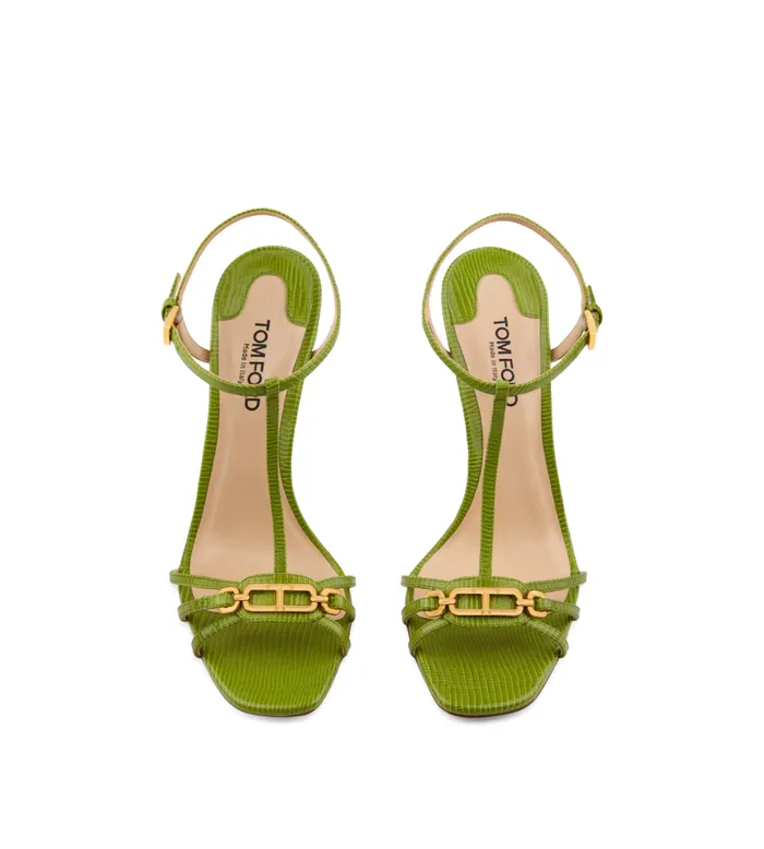 Women Sandals Tom Ford Stamped Lizard Leather Whitney Sandal Women Sandals Tom Ford Stamped Lizard Leather Whitney Sandal