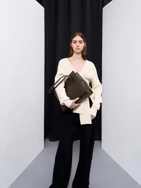 Women Sansa Tote Bag 8211 Dark Moss CHARLES and KEITH Slouchy Bags