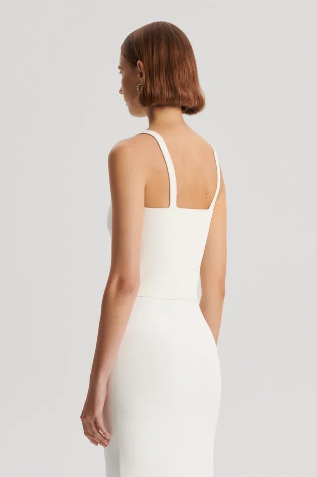 Women Scanlan Theodore CREPE KNIT SQUARE CAMISOLE CREAM Tops Women Scanlan Theodore CREPE KNIT SQUARE CAMISOLE CREAM Tops