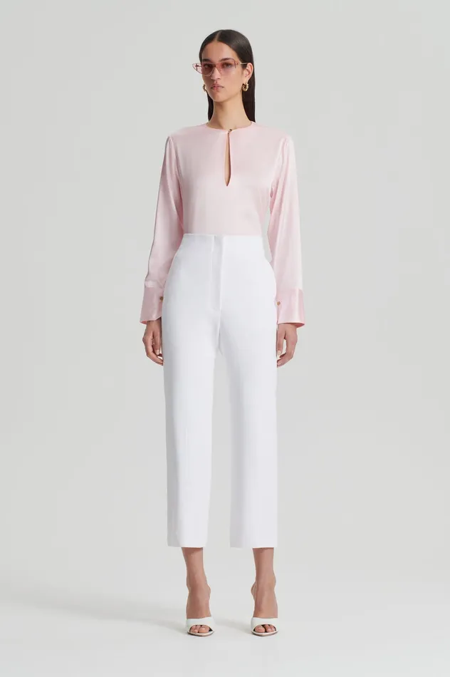 Women Scanlan Theodore SILK SATIN TOP PALEPINK Tops