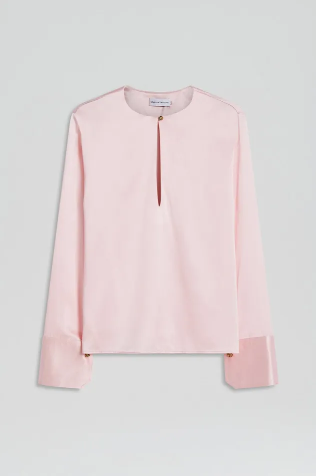 Women Scanlan Theodore SILK SATIN TOP PALEPINK Tops Women Scanlan Theodore SILK SATIN TOP PALEPINK Tops