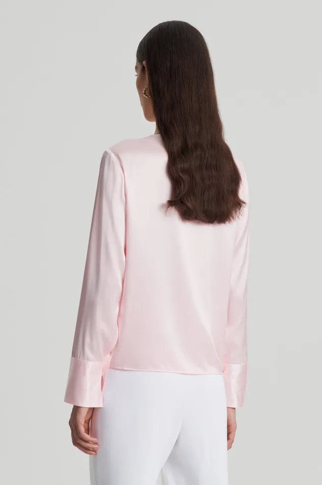 Women Scanlan Theodore SILK SATIN TOP PALEPINK Tops Women Scanlan Theodore SILK SATIN TOP PALEPINK Tops