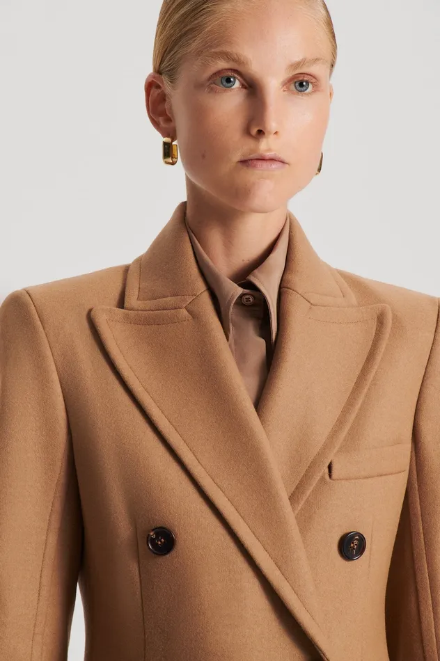 Women Scanlan Theodore TAILORED COAT CAMEL Coats Women Scanlan Theodore TAILORED COAT CAMEL Coats