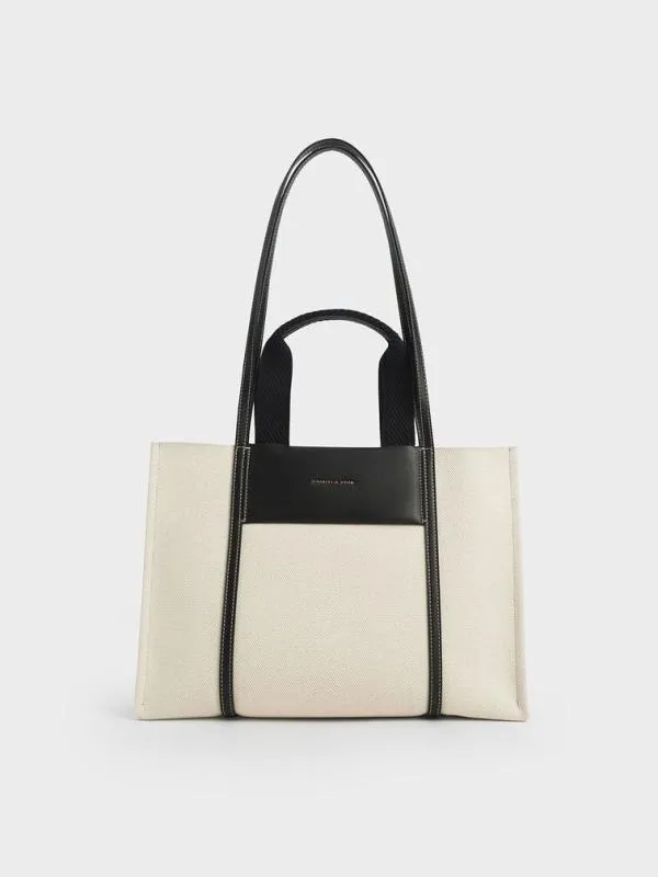 Women Shalia Canvas Tote Bag 8211 Multi CHARLES and KEITH Tote Bags