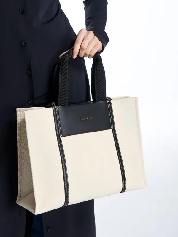 Women Shalia Canvas Tote Bag 8211 Multi CHARLES and KEITH Tote Bags