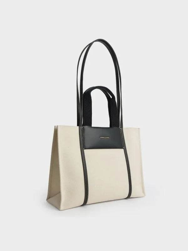 Women Shalia Canvas Tote Bag 8211 Multi CHARLES and KEITH Tote Bags