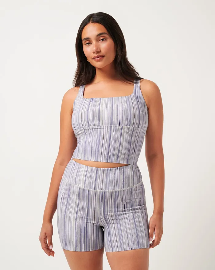 Women Shirts and Tops TravisMathew MOVEKNIT RESILIENCE TANK Indigo Multi