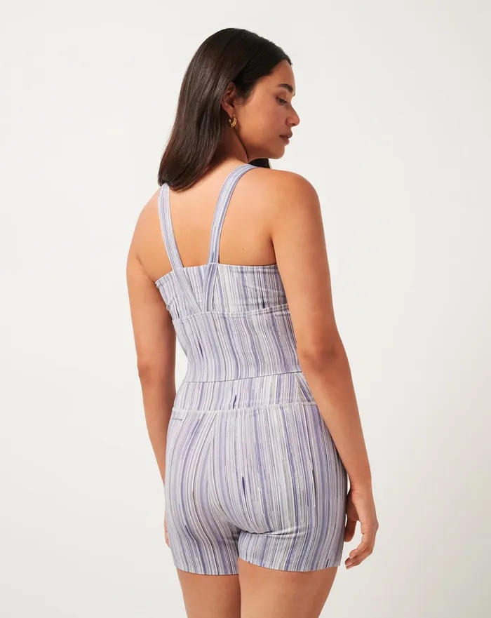 Women Shirts and Tops TravisMathew MOVEKNIT RESILIENCE TANK Indigo Multi