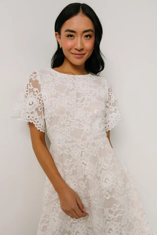Women Short Dresses Baltic Born Aasha Lace Short Dress Off White Women Short Dresses Baltic Born Aasha Lace Short Dress Off White