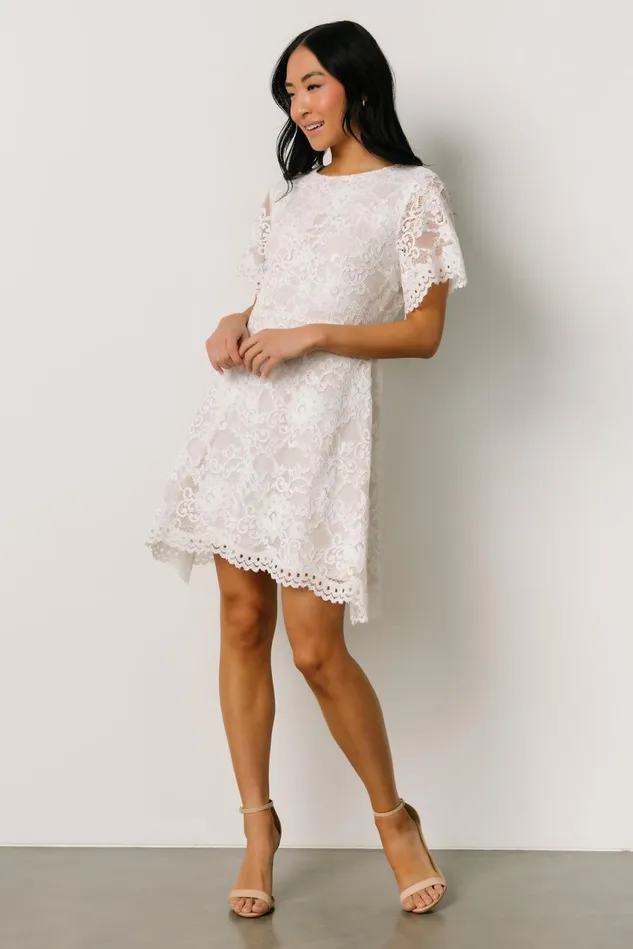 Women Short Dresses Baltic Born Aasha Lace Short Dress Off White Women Short Dresses Baltic Born Aasha Lace Short Dress Off White