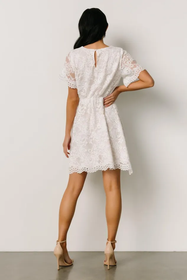 Women Short Dresses Baltic Born Aasha Lace Short Dress Off White Women Short Dresses Baltic Born Aasha Lace Short Dress Off White