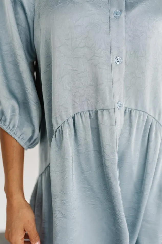 Women Short Dresses Baltic Born Janice Button Dress Blue