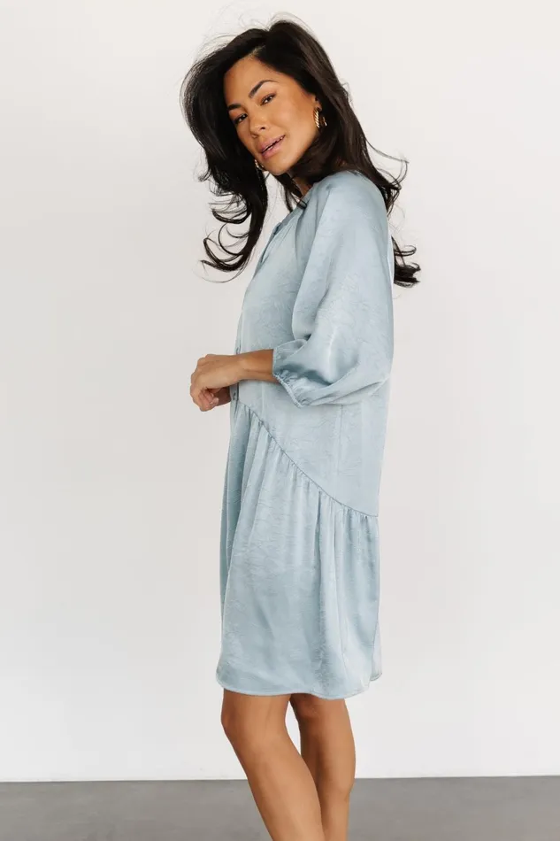 Women Short Dresses Baltic Born Janice Button Dress Blue