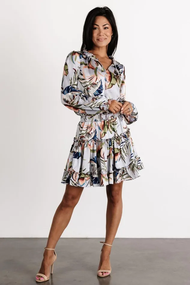 Women Short Dresses Baltic Born Kyra Mini Dress Light Blue Floral Women Short Dresses Baltic Born Kyra Mini Dress Light Blue Floral