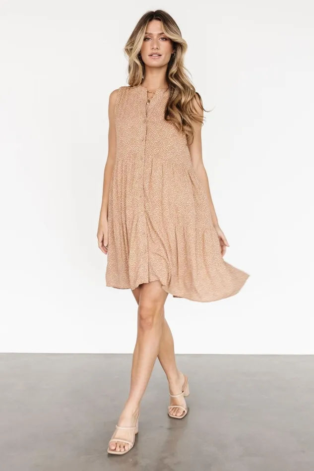 Women Short Dresses Baltic Born Malone Button Down Short Dress Camel Women Short Dresses Baltic Born Malone Button Down Short Dress Camel