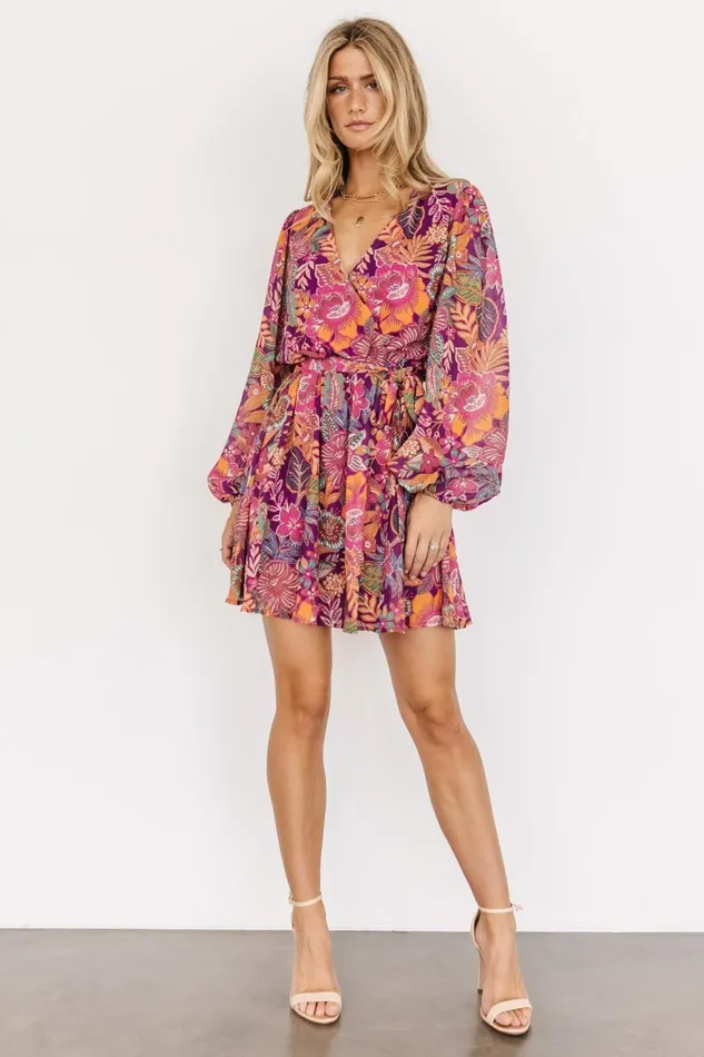 Women Short Dresses Baltic Born Newark Mini Dress Purple Multi