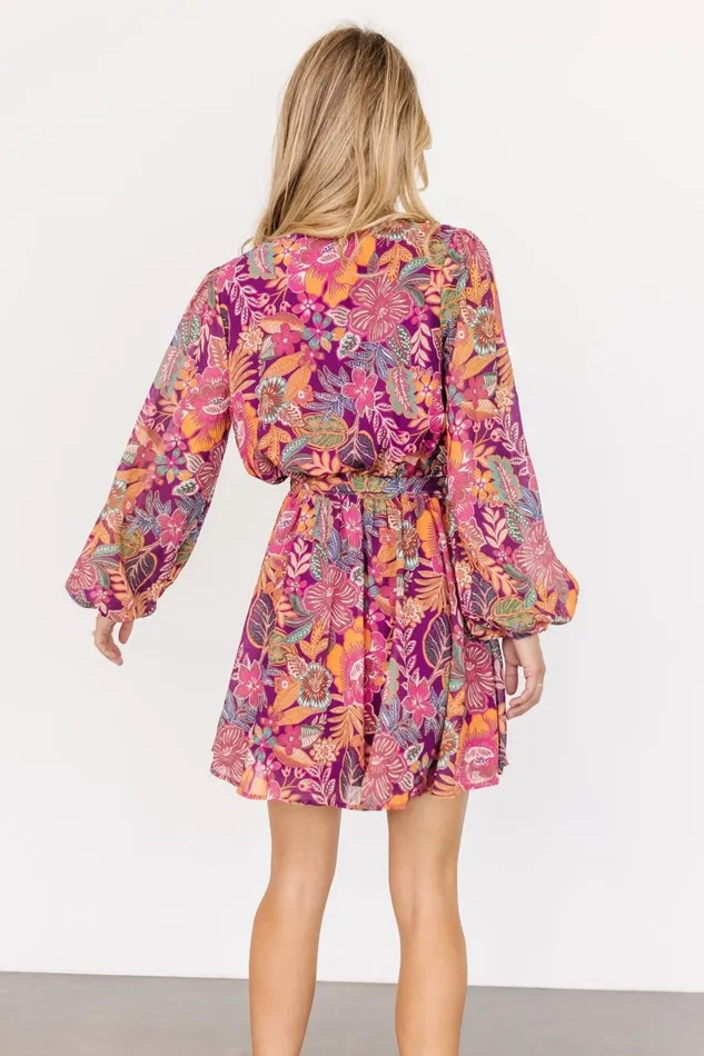 Women Short Dresses Baltic Born Newark Mini Dress Purple Multi