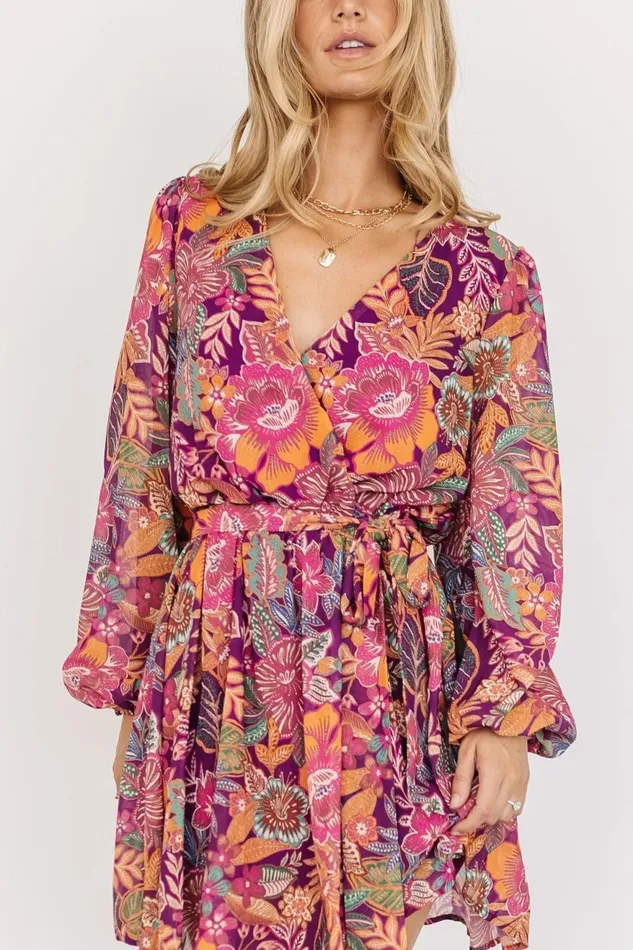 Women Short Dresses Baltic Born Newark Mini Dress Purple Multi