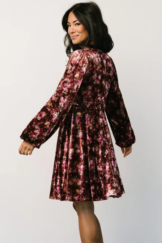 Women Short Dresses Baltic Born Teri Velvet Short Dress Auburn Multi Women Short Dresses Baltic Born Teri Velvet Short Dress Auburn Multi
