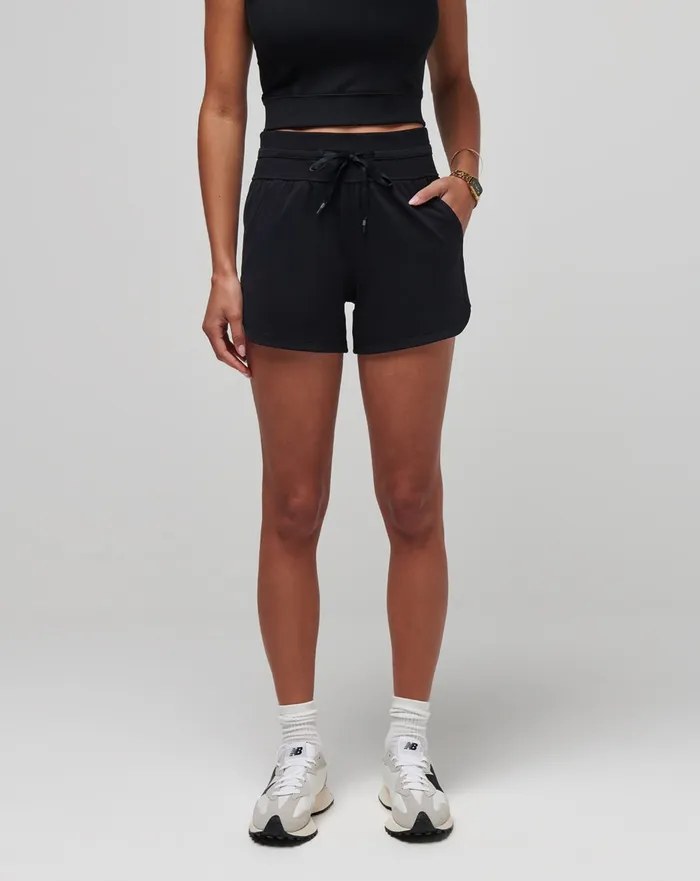 Women Shorts TravisMathew MOVEKNIT TIE SHORT Black