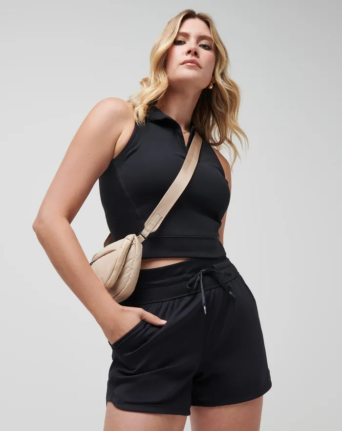 Women Shorts TravisMathew MOVEKNIT TIE SHORT Black