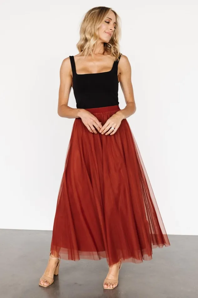 Women Skirts Baltic Born Mila Tulle Skirt Cinnamon