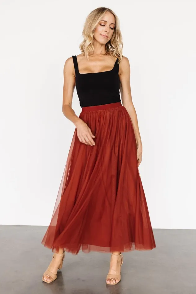 Women Skirts Baltic Born Mila Tulle Skirt Cinnamon
